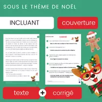 Aperçu - Feuilles d'exercices - Compréhension de Lecture Noël Texte Narratif - Page 1