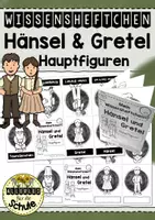 Vorschau - Unterrichtsreihen - Wissensheftchen - Hänsel und Gretel (Hauptfiguren) - Deckblatt
