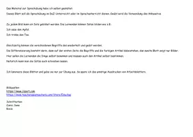 Vorschau - Arbeitsblätter - DaZ/ DaF Grammatik Akkusativ Sprechübung (essen trinken) unbestArtikel - Seite 2