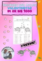 Vorschau - Arbeitsblätter - Rechnen und Malen Addition ZR 1000 zum Valentinstag - Deckblatt