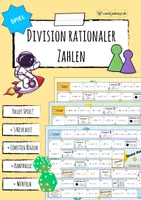 Vorschau - Arbeitsblätter - Division rationaler Zahlen - Spiel - Deckblatt