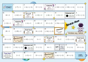 Vorschau - Arbeitsblätter - Division rationaler Zahlen - Spiel - Seite 1