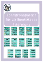 Vorschau - Präsentationen/Tafelbilder - Tagestransparenz für die Hundeklasse #Schäferhund #Klassentier - Deckblatt