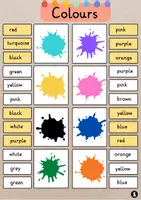 Vorschau - Fördermaterial/Inklusion - Colours Klammerkarten | Clip Cards | Vocabulary - Seite 1