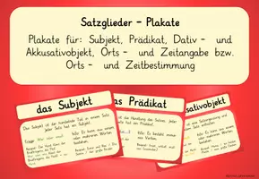 Vorschau - Poster - Satzglieder-Plakate - Deckblatt