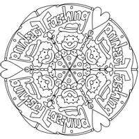 Vorschau - Mal- und Bastelvorlagen - Vertretung Mandala Fasching - Seite 1