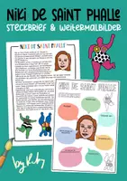 Vorschau - Arbeitsblätter - Niki de Saint Phalle - Steckbrief & Weitermalbilder für den Kunstunterricht - Deckblatt