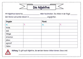 Vorschau - Arbeitsblätter - Grammaire - Les adjectifs / Die Adjektive - Seite 3