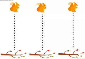 Vorschau - Arbeitsblätter - Herbst: Graphomotorik mit Eichhörnchen - Seite 2