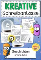 Vorschau - Fördermaterial/Inklusion - Kreative Schreibanlässe / Deutsch / Geschichten Schreiben - Deckblatt