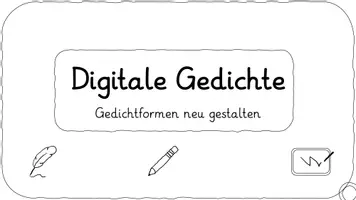Vorschau - Interaktives Material - Digitale Gedichte neu gestalten - Deckblatt