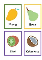 Vorschau - Bildkarten - Bild Wort Karten Deutsch und Englisch Thema Obst - Seite 3
