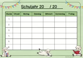 Vorschau - Anderer Materialtyp - Schafklasse - Stundenplan (editierbar) - Seite 2