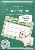 Vorschau - Anderer Materialtyp - Schafklasse - Stundenplan (editierbar) - Deckblatt