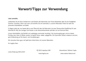 Vorschau - Spiele - Arbeitsblätter zum Thema Körperteile – Deutsch - Seite 2