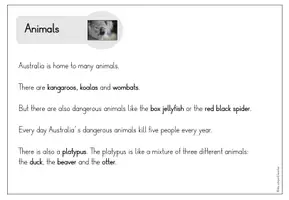 Vorschau - Arbeitsblätter - Australia - Reading texts (Analog) - Seite 1