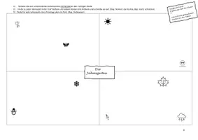Vorschau - Arbeitsblätter - DAZ Material zum Thema "Jahreszeiten" - Deckblatt
