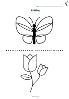 Vorschau - Mal- und Bastelvorlagen - Frühlingsbilder zum Ausmalen - Seite 1