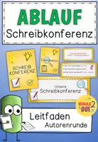 Vorschau - Poster - Schreibkonferenz Ablauf / Plan für Schreibkonferenz / Autorenrunde - Deckblatt