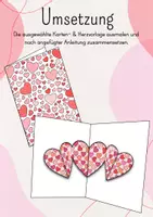 Vorschau - Mal- und Bastelvorlagen - Bastelprojekt: Pop Up Karte Herzen/ Grußkarte/ Klappkarte/ Valentingstag - Seite 3