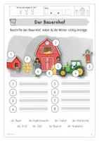 Vorschau - Arbeitsblätter - Bauernhof Arbeitsheft (Aufgaben und Rätsel zum Wortschatz) Bunt & SW - Seite 3
