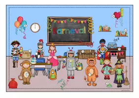 Vorschau - Arbeitsblätter - Der Süßigkeitendieb - 3-fach differenzierte Lesespur-Geschichte zu Karneval - Seite 2