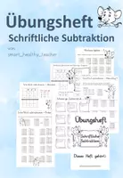 Vorschau - Arbeitsblätter - Übungsheft schriftlich Subtrahieren Klasse 3Mäuse - Deckblatt