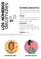 Vista previa - Hojas de trabajo - Números decimales @divermaestrucha -@profeestherconh - página 1