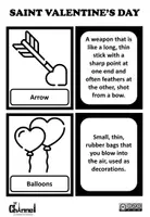 Vista previa - Juegos / Gamificación - SAINT VALENTINE'S DAY - Matching Cards (B&W) - página 1