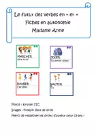 Aperçu - Apprentissages en autonomie - Fiches de conjugaison le futur des verbes en ER - Page de couverture