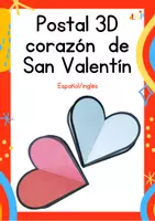 Vista previa - Juegos / Gamificación - Postal 3D corazón de San Valentín - Portada
