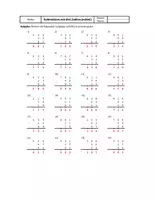 Vorschau - Arbeitsblätter - Schriftliche Subtraktions-AB´s mit drei Zahlen (mittel) selber erstellen - Zufallsgenerator (Excel) - Seite 1
