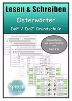 Vorschau - Arbeitsblätter - Materialpaket Ostern / Osterwörter Lesen und Schreiben Kl. 1/2 & DaF / DaZ - Seite 1