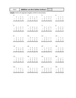 Vorschau - Arbeitsblätter - Schriftliche Additions-AB´s mit drei Zahlen (schwer) selber erstellen - Zufallsgenerator (Excel) - Deckblatt