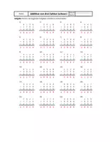 Vorschau - Arbeitsblätter - Schriftliche Additions-AB´s mit drei Zahlen (schwer) selber erstellen - Zufallsgenerator (Excel) - Seite 1