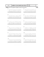 Vorschau - Arbeitsblätter - Schriftliche Additions-AB´s mit drei Zahlen (sehr schwer) selber erstellen - Zufallsgenerator (Excel) - Deckblatt