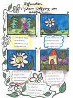 Vorschau - Arbeitsblätter - Ein Comic zeichnen zu dem Gedicht "Gefunden" von Goethe - Deckblatt
