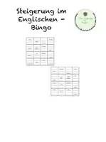 Vorschau - Spiele - Steigerung im Englischen - Bingo - Deckblatt