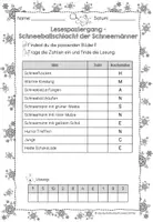 Vorschau - Arbeitsblätter - Lesespaziergang Winter - Schneeballschlacht der Schneemänner (3-fach differenziert) - Seite 3