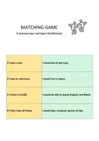 Vorschau - Spiele - Matching Game: If Clauses / Conditionals I and II - Deckblatt