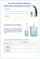 Vorschau - Arbeitsblätter - Experiment Pinguine Bergmann'sche Regel - Seite 1