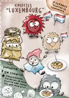 Vorschau - Mal- und Bastelvorlagen - Knuffies „Luxemburg“ Cliparts Set - Deckblatt