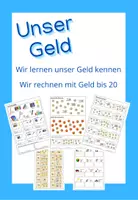 Vorschau - Arbeitsblätter - Unser Geld - Geld kennen lernen und rechnen bis 20 - Deckblatt