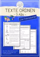 Vorschau - Arbeitsblätter - Texte ordnen: Der Fahrradunfall - Deckblatt