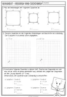 Vorschau - Arbeitsblätter - Quadrat - 3 Arbeitsblätter - Seite 2