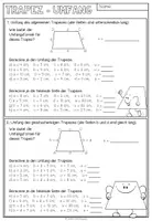 Vorschau - Arbeitsblätter - Trapez - 3 Arbeitsblätter - Seite 2