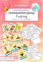 Vorschau - Arbeitsblätter - Lesespaziergang Frühling (3fach differenziert) - Deckblatt