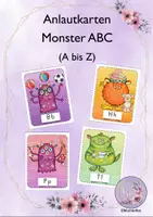 Vorschau - Bildkarten - Monster ABC Anlautkarten (A bis Z) - Deckblatt