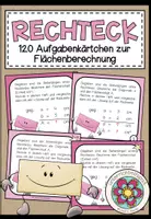 Vorschau - Aufgabenkarten - RECHTECK (Fläche) - 120 Aufgabenkärtchen - Deckblatt