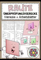 Vorschau - Arbeitsblätter - RAUTE - Überprüfungsvierecke (Vierecke + Arbeitsblätter) - Deckblatt